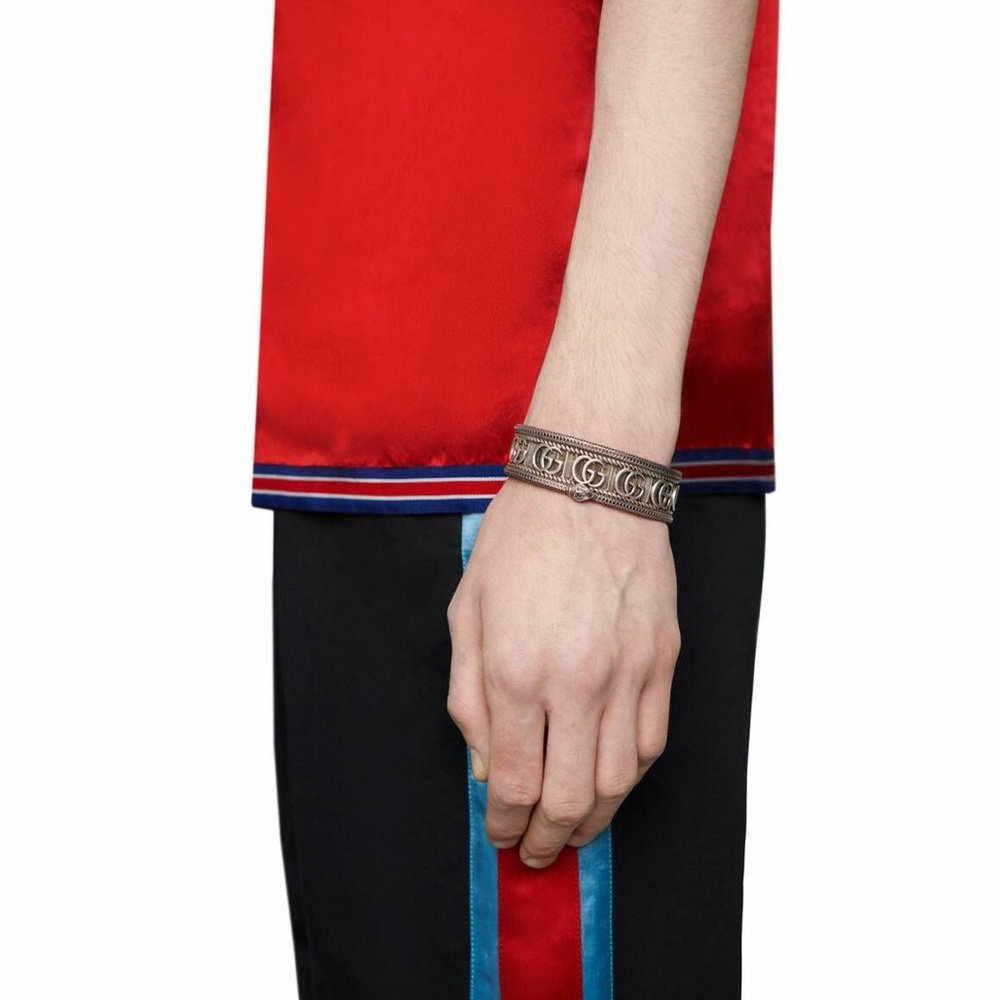 New Gucci GG Marmont Snake Cuff Bangle Bracelet - Picture 2 of 10